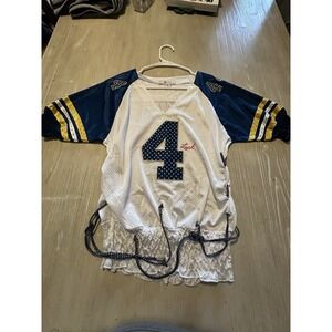 4-Luck Brand Jersey Womens XS West Virginia Mountaineers Fashion medium